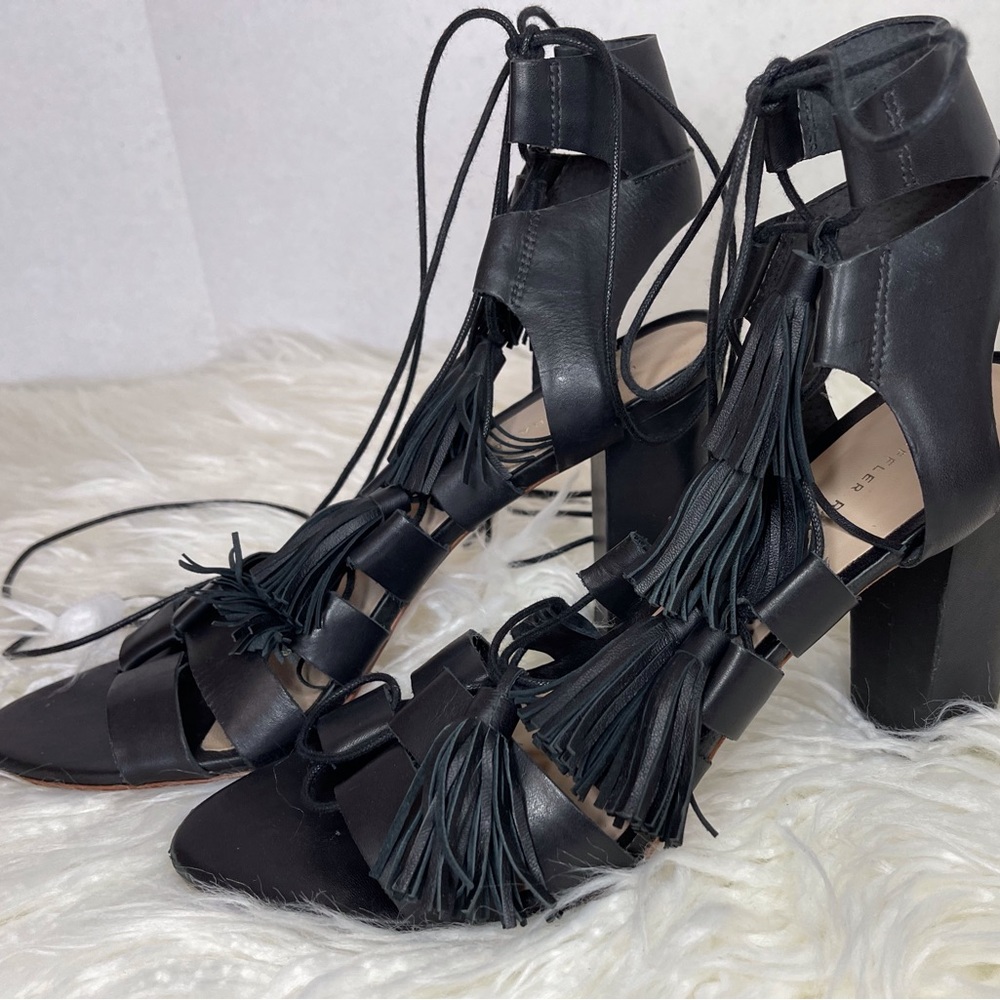 Loeffler Randall Black Tassel Heels